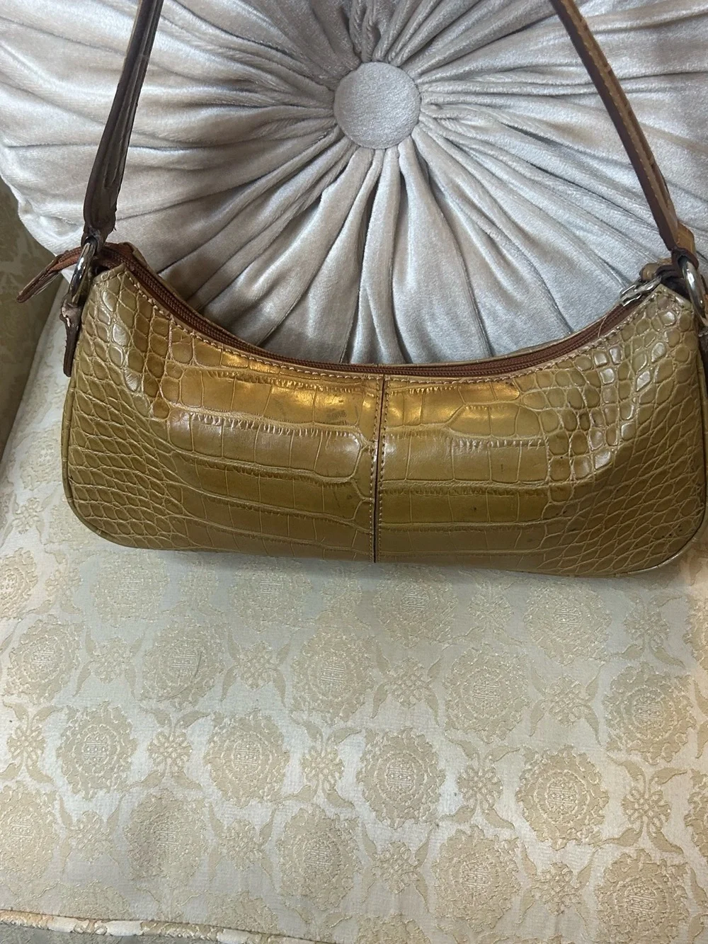 Y2K Vtg Tommy Hilfiger shoulder bag distinct Western Croc embossed Whimisigoth
